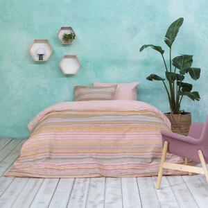 Σεντόνια Μονά (Σετ) Nima Bed Linen Samira Pink ΜΕ ΛΑΣΤΙΧΟ 100x200+32