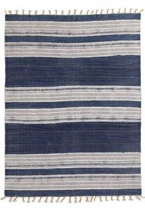 Χαλί Lotus Cotton Kilim 035 Beige-Dark Blue Royal Carpet