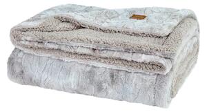 Κουβέρτα Fleece Μονή (150x220) Με Γουνάκι Nima Cloud LIGHT GREY