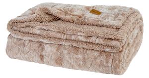 Κουβέρτα Fleece Μονή (150x220) Με Γουνάκι Nima Cloud CREAM