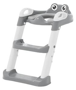 Παιδικό Κάθισμα Τουαλέτας Με Σκαλάκι Bebe Stars Frog Grey 56-186
