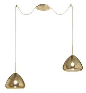 Φωτιστικό Οροφής Glow 3667-42-118 2xE27 40W Φ25cm 350cm Brass La Mia Luce