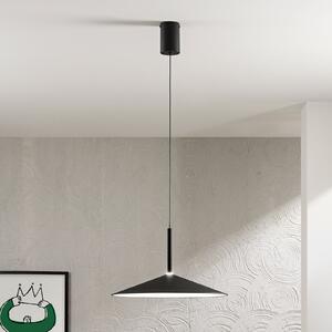 Luce Ambiente Design Κρεμαστό φωτιστικό LED Khan, μαύρο, Ø 48 cm, μέταλλο, CCT, Μαύρο, Σαλόνι / τραπεζαρία, Μέταλλο, σύγχρονο