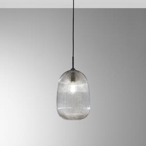Luce Ambiente Design Κρεμαστό φωτιστικό DUKE, γκρι, Ø 21 cm, γυαλί, ρυθμιζόμενος, Γκρι, Σαλόνι / τραπεζαρία, Γυαλί