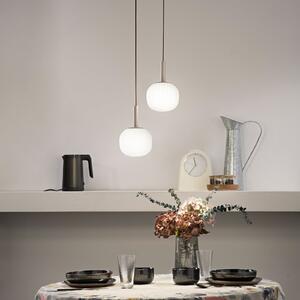 Luce Ambiente Design Κρεμαστό φωτιστικό Eris, μήκος 26 εκ., καφέ/λευκό, μέταλλο/γυαλί, 2 λάμπες, ρυθμιζόμενος, Καφέ / Σκουριάς, Σαλόνι / τραπεζαρία, Αλουμίνιο, σύγχρονο