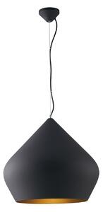 Luce Ambiente Design Κρεμαστό φωτιστικό Tholos, μαύρο/χρυσό, Ø 52 cm, μέταλλο, ρυθμιζόμενος, Μαύρο, Σαλόνι / τραπεζαρία, Μέταλλο, σύγχρονο
