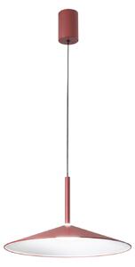 Luce Ambiente Design Κρεμαστό φωτιστικό LED Khan, κόκκινο, Ø 48 cm, μέταλλο, CCT, Κόκκινο, Σαλόνι / τραπεζαρία, Μέταλλο, σύγχρονο