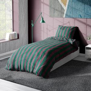 Σεντόνια Stripes 156 (Σετ 2τμχ) Green-Antique Pink DimCol