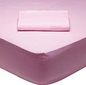 Σεντόνι King Size Με Λάστιχο (180x200+35) Das Home Best Line Ροζ