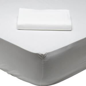 Σεντόνι King Size Με Λάστιχο (180x200+35) Das Home Best Line Λευκό