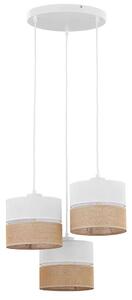 Φωτιστικό Οροφής Linobianco 6575 3xΕ27 15W 47x140cm Natural-White TK Lighting