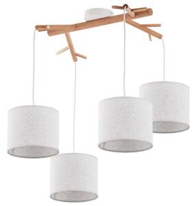 Φωτιστικό Οροφής Albero Linen 6557 4xΕ27 15W 87x53cm Beige TK Lighting