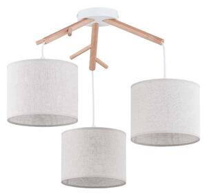 Φωτιστικό Οροφής Albero Linen 6556 3xΕ27 15W 57x60cm Beige TK Lighting