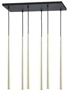 Φωτιστικό Οροφής Piano 6420 6xG9 6W 60x165cm Gold TK Lighting