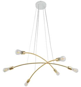 Φωτιστικό Οροφής Helix 5621 6xΕ27 15W 90x140cm Gold TK Lighting