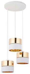 Φωτιστικό Οροφής Hilton 4774 3xΕ27 15W 45x145cm White-Gold TK Lighting