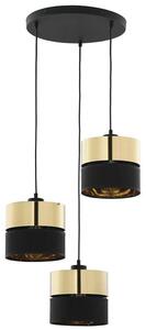 Φωτιστικό Οροφής Hilton 4349 3xΕ27 15W 45x145cm Gold-Black TK Lighting