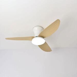 Ανεμιστήρας Οροφής Με Φως Led & Τηλεχειριστήριο 100εκ. Homelighting Windy White/Light Brown 77-50631