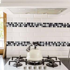 Αυτοκόλλητα Πλακάκια Τοίχου Tile Black & White (Σετ 2Τμχ) 31313 30x30x0,05cm Black-White Ango