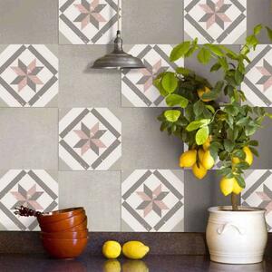 Αυτοκόλλητα Πλακάκια Τοίχου Tile Cover Pink (Σετ 3Τμχ) 31224 20x20x0,05cm Beige-Pink Ango