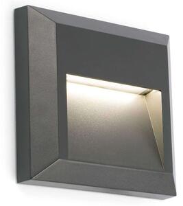 Φωτιστικό Τοίχου Grant-C 70655 12,5x2,5x12,5cm Led 65lm 1W 3000K Dark Grey Faro Barcelona