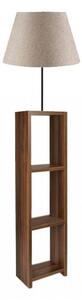 Φωτιστικό Δαπέδου Launo 208901 38x38x150cm Beige-Walnut Megapap