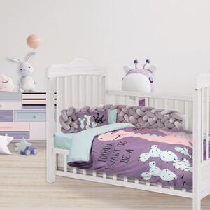 Σεντόνια Βρεφικά 4853 Smile Digital (Σετ 3τμχ) Purple-Mint Das Home