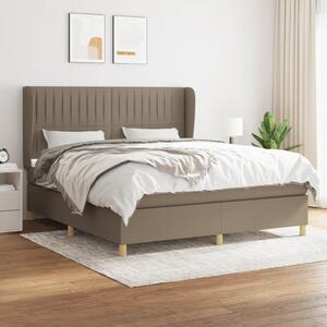 VidaXL Κρεβάτι Boxspring με Στρώμα Taupe 160x200 εκ. Υφασμάτινο