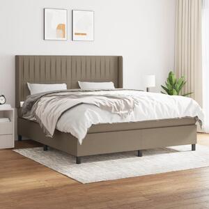 VidaXL Κρεβάτι Boxspring με Στρώμα Taupe 160x200 εκ. Υφασμάτινο