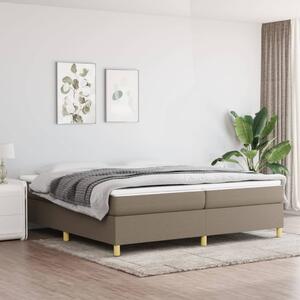 VidaXL Κρεβάτι Boxspring με Στρώμα Taupe 200x200 εκ. Υφασμάτινο