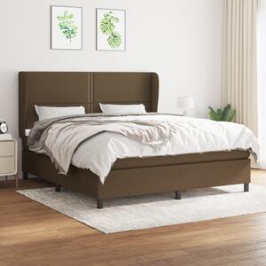 VidaXL Κρεβάτι Boxspring με Στρώμα Σκούρο Καφέ 160x200 εκ Υφασμάτινο