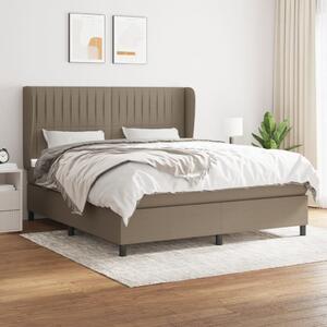 VidaXL Κρεβάτι Boxspring με Στρώμα Taupe 180x200 εκ. Υφασμάτινο