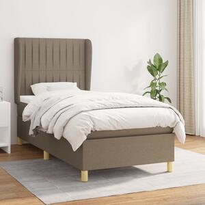 VidaXL Κρεβάτι Boxspring με Στρώμα Taupe 90x200 εκ. Υφασμάτινο