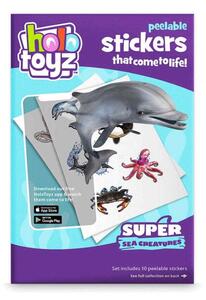 Αυτοκόλλητα Τοίχου Super Sea Creatures (Σετ 10Τμχ) HTST100SeaCreatures Multi HoloToyz