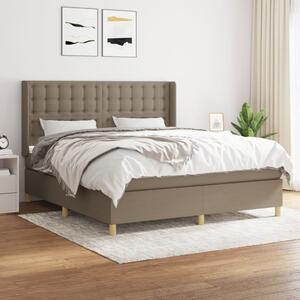 VidaXL Κρεβάτι Boxspring με Στρώμα Taupe 160x200 εκ. Υφασμάτινο