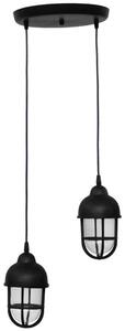 Φωτιστικό Οροφής 11-0305 SLP-900 2xE/27 Led Φ30x80cm Black Heronia