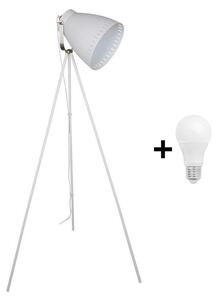 Solight WA001-W - Επιδαπέδια λάμπα LED MILANO 1xE27/10W/230V λευκό 145cm