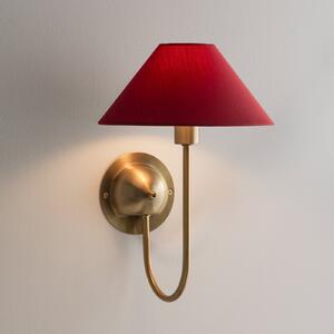 Globen Lighting Φωτιστικό τοίχου IRIS, μπορντό, ύψος 32 εκ., Κόκκινο, Σαλόνι / τραπεζαρία, Ύφασμα / Κλωστοϋφαντουργία, Σκανδιναβικό