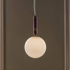 Globen Lighting Κρεμαστό φωτιστικό Torrano, κόκκινο, Ø 30 cm, μάρμαρο, ρυθμιζόμενος, Κόκκινο, Σαλόνι / τραπεζαρία, Μάρμαρο, Σκανδιναβικό