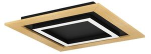 Φωτιστικό Οροφής - Πλαφονιέρα Tirrenara 900603 37x37x5,5cm Led Black-Natural Eglo