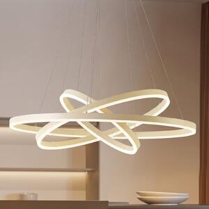 Arcchio Φωτιστικό οροφής LED Albiona, μπεζ, 3 δακτύλιοι, Ø 80 cm, ρυθμιζόμενος, Μπεζ, Σαλόνι / τραπεζαρία, Μέταλλο, σύγχρονο