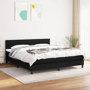 VidaXL Κρεβάτι Boxspring με Στρώμα Μαύρο 160x200 εκ. Υφασμάτινο