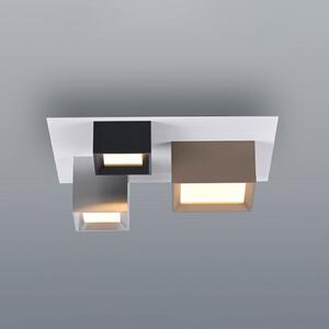 PURE Φωτιστικό οροφής LED Manhatten, πολύχρωμο, 3 λάμπες, CCT, ρυθμιζόμενος, Πολύχρωμο, Διάδρομος, Αλουμίνιο, σύγχρονο