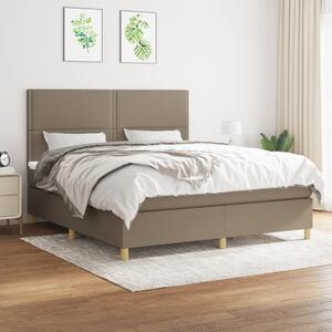 VidaXL Κρεβάτι Boxspring με Στρώμα Taupe 160x200 εκ. Υφασμάτινο