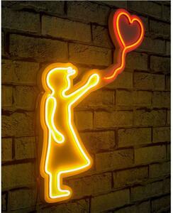 Διακοσμητικό Φωτιστικό Τοίχου Balloon Girl 395NGR2103 42x2x56cm Led 18,1W Yellow-Red Wallity