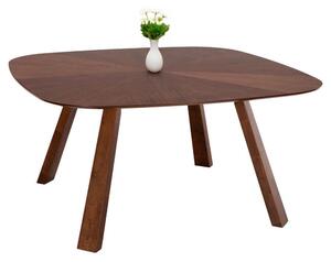 Τραπέζι Τραπεζαρίας Riner HM9733 150x150x75cm Με Καπλαμά Walnut