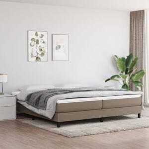 VidaXL Κρεβάτι Boxspring με Στρώμα Taupe 200x200 εκ. Υφασμάτινο