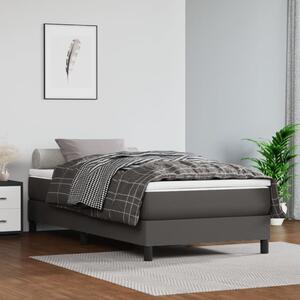 VidaXL Πλαίσιο Κρεβατιού Boxspring Γκρι 90x200 εκ. Συνθετικό Δέρμα