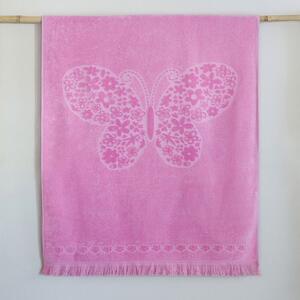 Πετσέτα Θαλάσσης Παιδική Anabella Jacquard Pink Nima