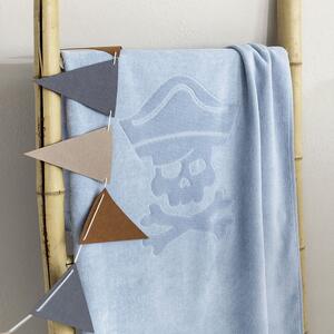 Πετσέτα Θαλάσσης Παιδική Pirate Island Jacquard Blue Nima